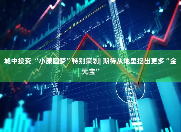 城中投资 “小康圆梦”特别策划| 期待从地里挖出更多“金元宝”